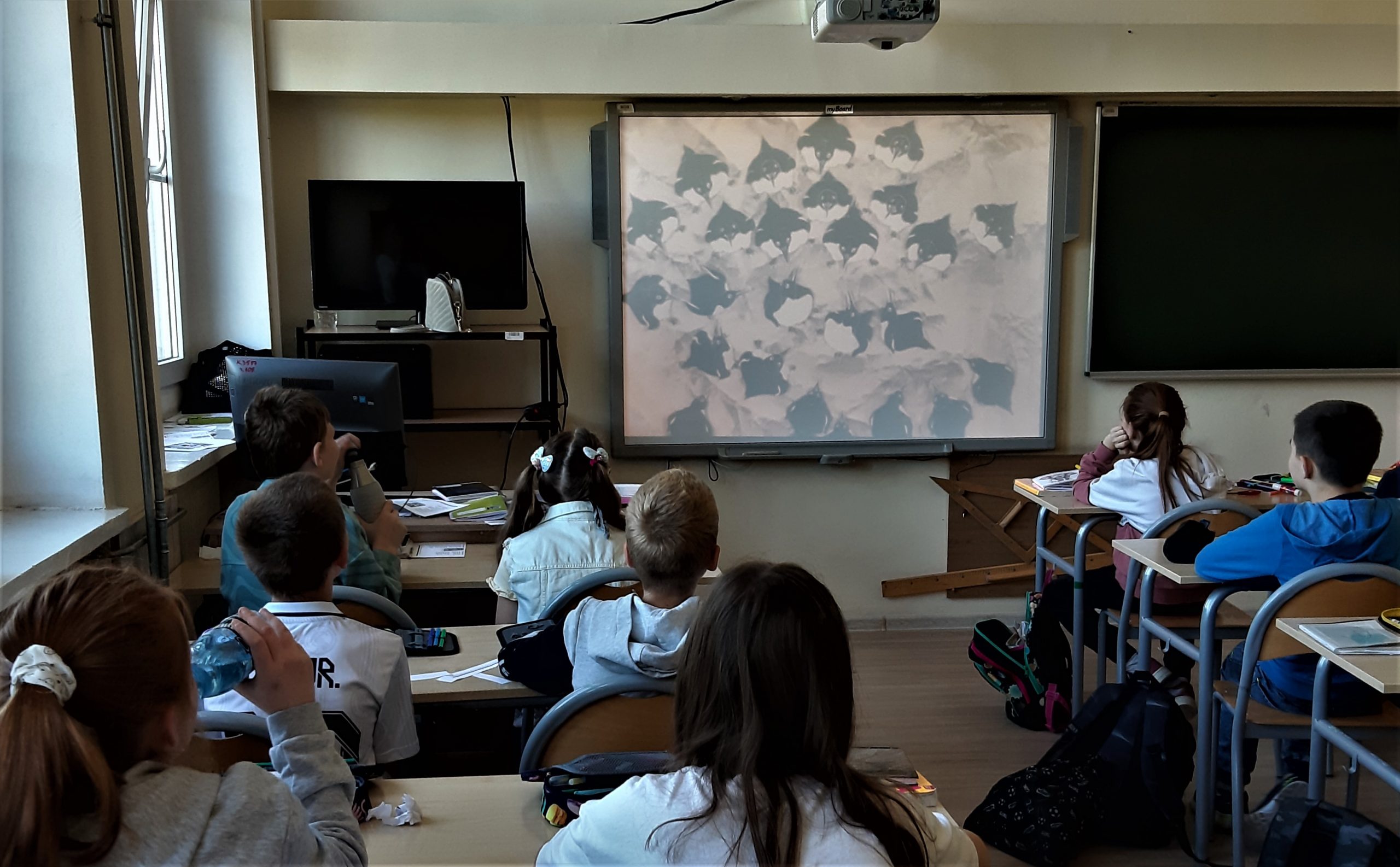 Rozmowa o roli obrazu i dźwięku w filmie animowanym w Szkole Podstawowej w Kołobrzegu